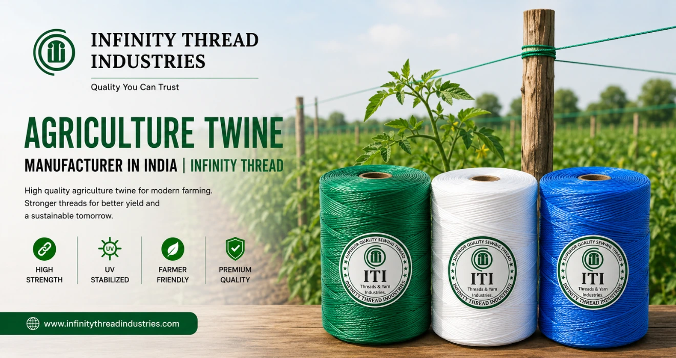 Infinity Thread Industries agriculture twine spools for farming use with durable UV-stabilized premium quality thread