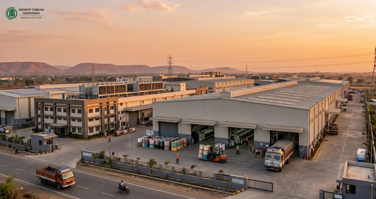 Infinity Thread Industries industrial thread manufacturer facility in India with modern production and warehouse units