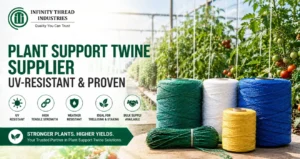Plant support twine supplier Infinity Thread Industries offers UV-resistant, high-strength twine for reliable crop support.